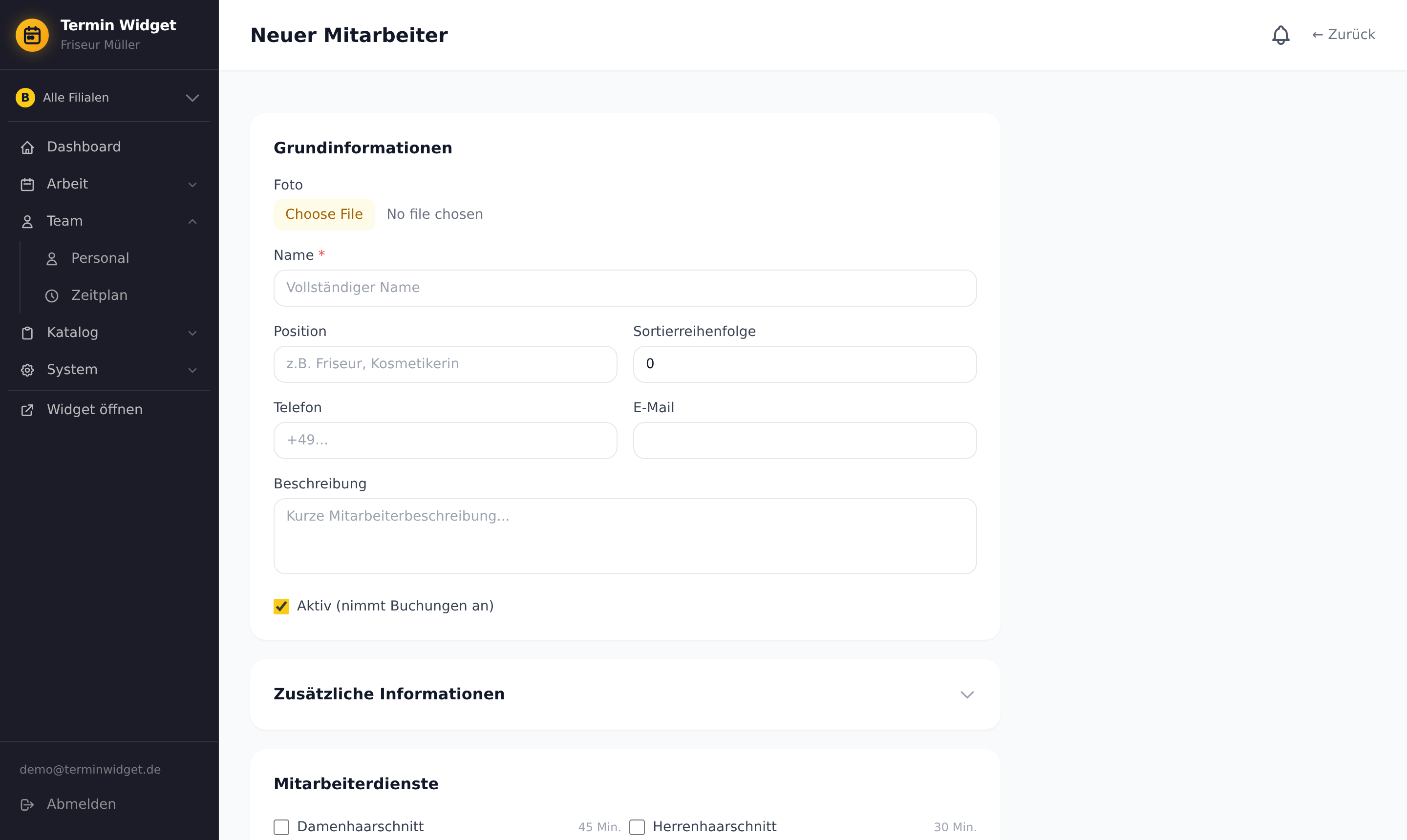 Neuer Mitarbeiter